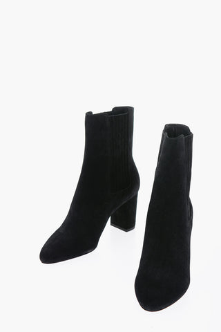 Stivali In Suede Tacco 7 cm