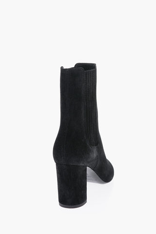Stivali In Suede Tacco 7 cm