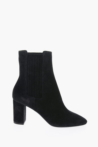 Stivali In Suede Tacco 7 cm