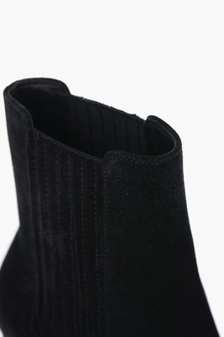Stivali In Suede Tacco 7 cm