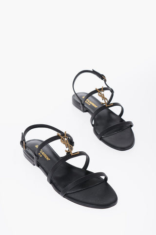 Sandali In Pelle Con Logo Statement