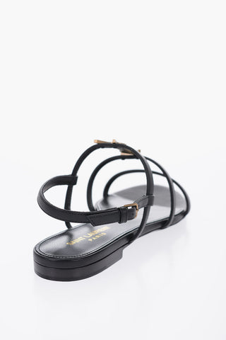 Sandali In Pelle Con Logo Statement