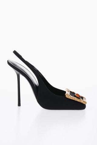 Sligback Sandal With Jewel Buckle Heel 11 cm