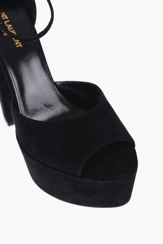 Suede Sandals With Strap And Plaform Sole Heel 14 cm