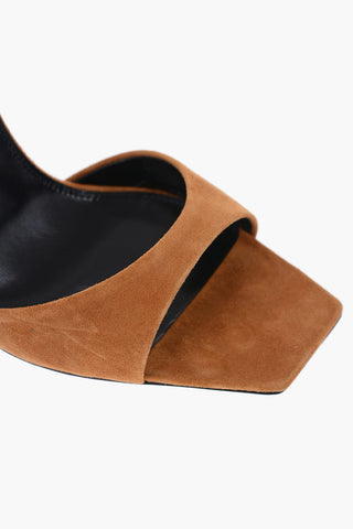 Lace-Up Suede Sandals Heel 11 cm