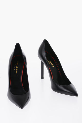 Pumps In Pelle A Punta Stretta Tacco 10 cm