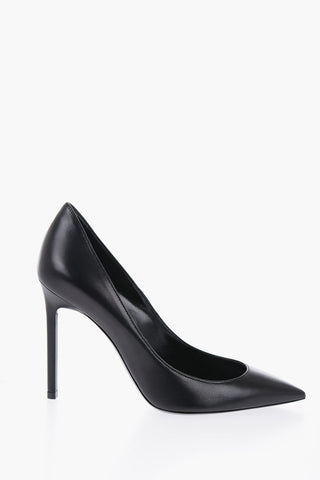 Pumps In Pelle A Punta Stretta Tacco 10 cm