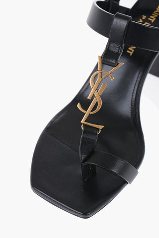 Sandali In Pelle Con Logo Statement Tacco 7cm