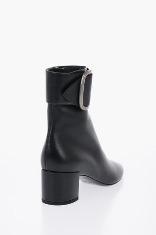 5cm Leather Ankle Boots
