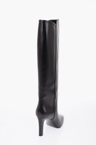 Leather Knee-High Boots Heel 8 cm