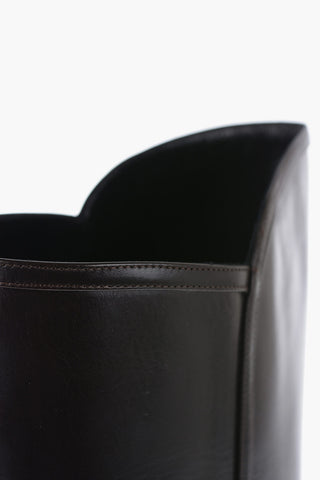 Leather Knee-High Boots Heel 8 cm