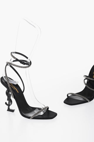 Twisted Rhinestoned Sandals With Statement Heel 11 cm