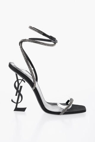 Twisted Rhinestoned Sandals With Statement Heel 11 cm