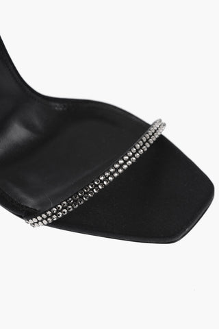 Twisted Rhinestoned Sandals With Statement Heel 11 cm