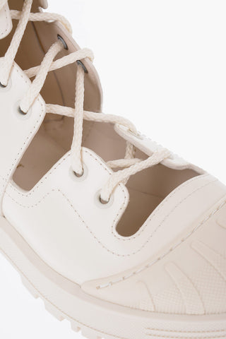 Leather DIORIRON Combat Boots With Cutouts