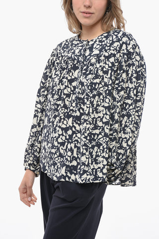 Silk Oversized BRUNILLE Blouse with Draping