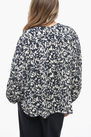 Silk Oversized BRUNILLE Blouse with Draping