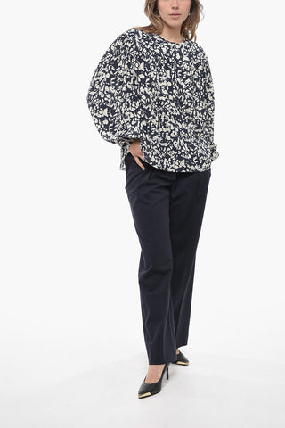 Silk Oversized BRUNILLE Blouse with Draping