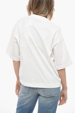 Crew Neck Oversized T-Shirt with Printed Logo