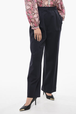 Pantaloni Wide Leg a Doppia Pince
