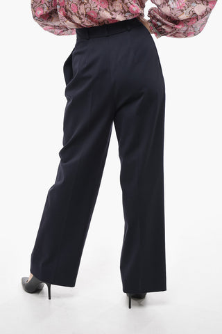 Pantaloni Wide Leg a Doppia Pince