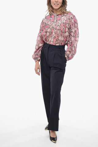 Pantaloni Wide Leg a Doppia Pince