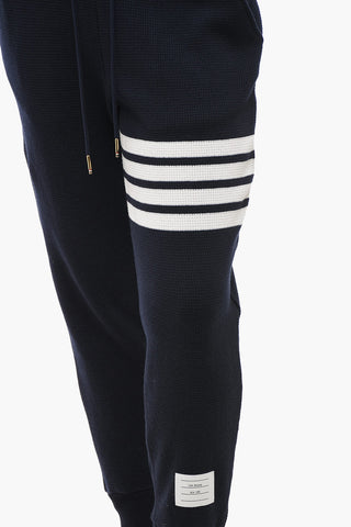 Cashmere Blend Sweatpants with Contrasting Bands