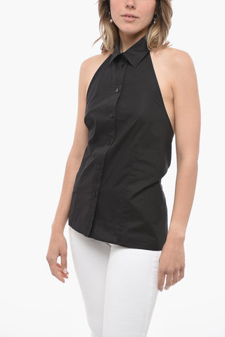 Bare Back Halter Neck Shirt