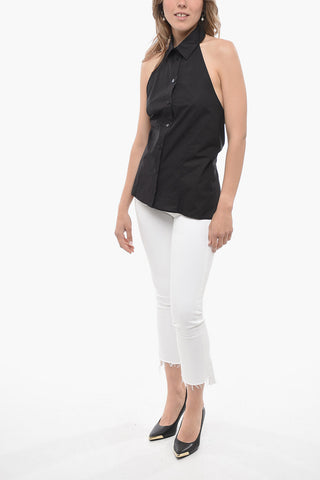 Bare Back Halter Neck Shirt