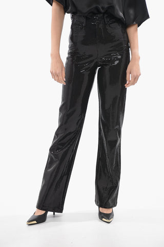 Pantaloni Straight Fit FOIL in Paillettes