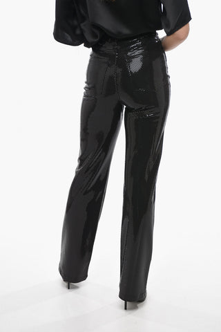 Pantaloni Straight Fit FOIL in Paillettes