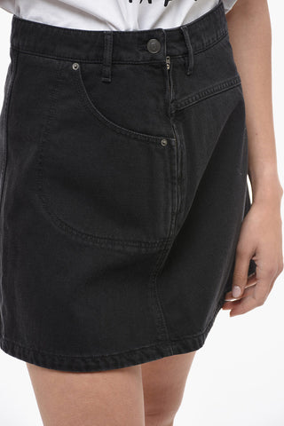 Minigonna in Denim con Zip Laterale