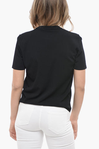 T-shirt Girocollo a Tinta Unita
