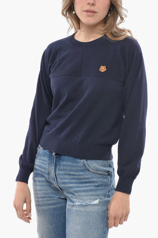 Crew Neck TIGER Cotton Sweater