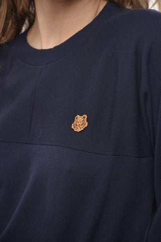 Crew Neck TIGER Cotton Sweater