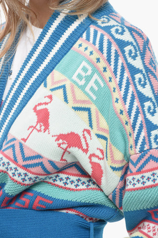 Fair Isle Cotton Cardigan with Belt
