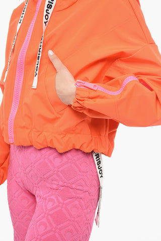 Cropped Windbreakers Jacket with Maxi Zip