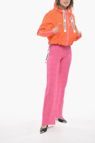 Cropped Windbreakers Jacket with Maxi Zip
