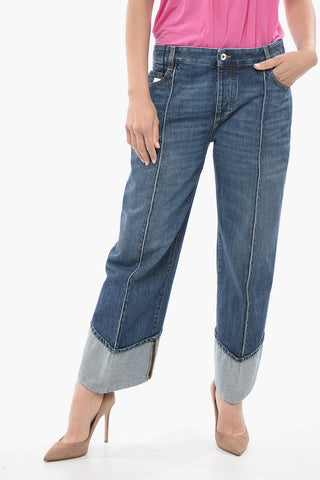 Mid Washed Gaucho Denims with Cuffs