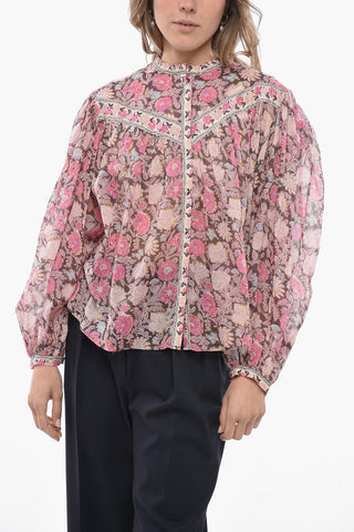 ETOILE Floral SALIKA Shirt with Baloon Sleeves