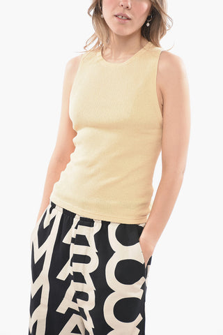 Ribbed MONA Crew-neck Tank Top