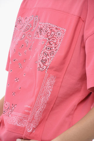 Crew Neck BANDANA Cotton T-Shirt