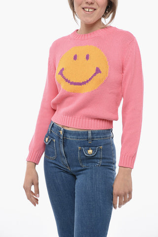 COUTURE! Crew Neck SMILEY Cotton Sweater