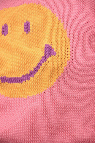 COUTURE! Crew Neck SMILEY Cotton Sweater