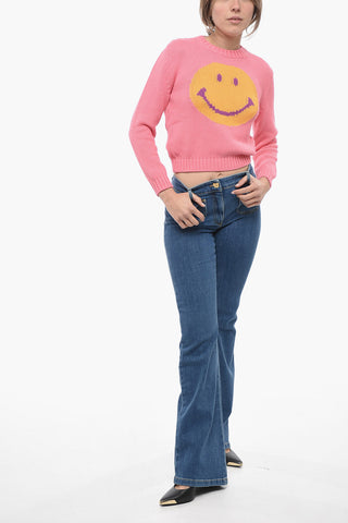 COUTURE! Crew Neck SMILEY Cotton Sweater