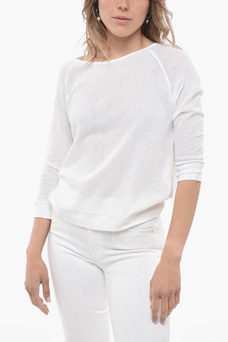 All-Over Perforated Crew-neck T-shirt