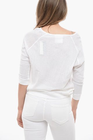 All-Over Perforated Crew-neck T-shirt