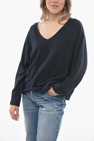 360CASHMERE Maglia PERRINE in Cotone e Cashmere con Scollo a V