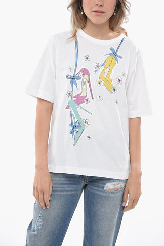 BOUTIQUE Crew Neck HEELS Cotton T-Shirt