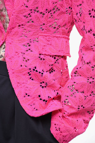 Flap Pockets Macrame' Laces Blazer